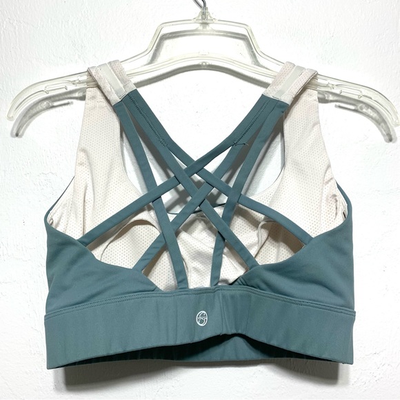 Sexy Mama Maternity Strap Back Ultra-Support Sports Bra Blue & White sz 34-36 - Picture 9 of 10